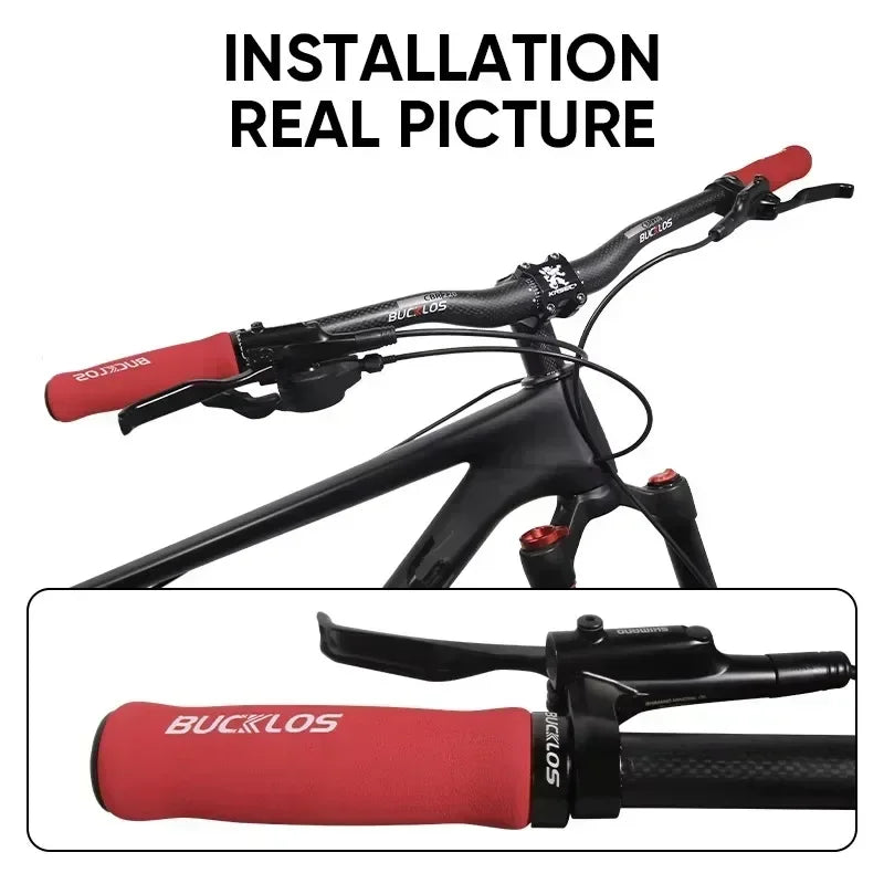 Bicycle Grips Integrated Rubber Anti-Slip Mtb Handlebar Cover Lock on Mountain Bike Handle Bar Cuffs BMX Cycling Parts