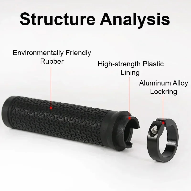 Bicycle Grips Integrated Rubber Anti-Slip Mtb Handlebar Cover Lock on Mountain Bike Handle Bar Cuffs BMX Cycling Parts